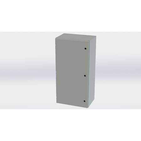 Saginaw Control & Engineering 1/4 Turn Latch Electrical Enclosures, 48 in H, 16 in D, 24 in W, NEMA 3R, 4, 12, 13, Carbon Steel SCE-48EL2416LP